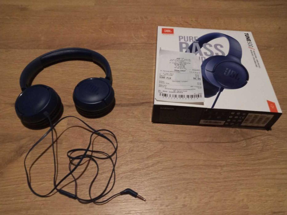 Słuchawki przewodowe JBL Tune 500 pure bass sound