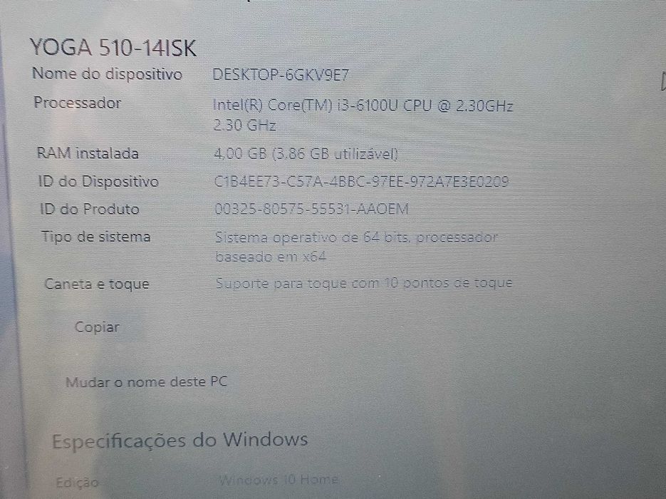 Portatil Lenovo YOGA 510