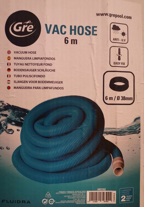 Mangueira piscina 6 mts de diametro 38 mm