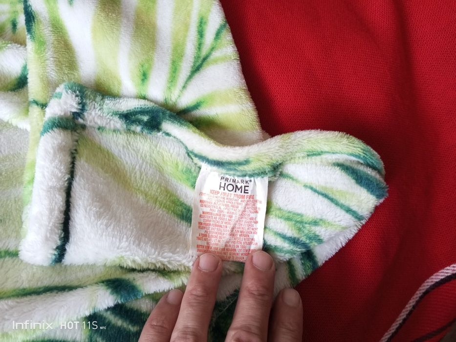Koc polarowy Boho liście