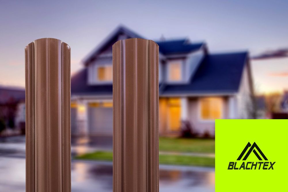 Sztachety metalowe 1.50m wysokości- brązowe- tanie trwałe ogrodzenie