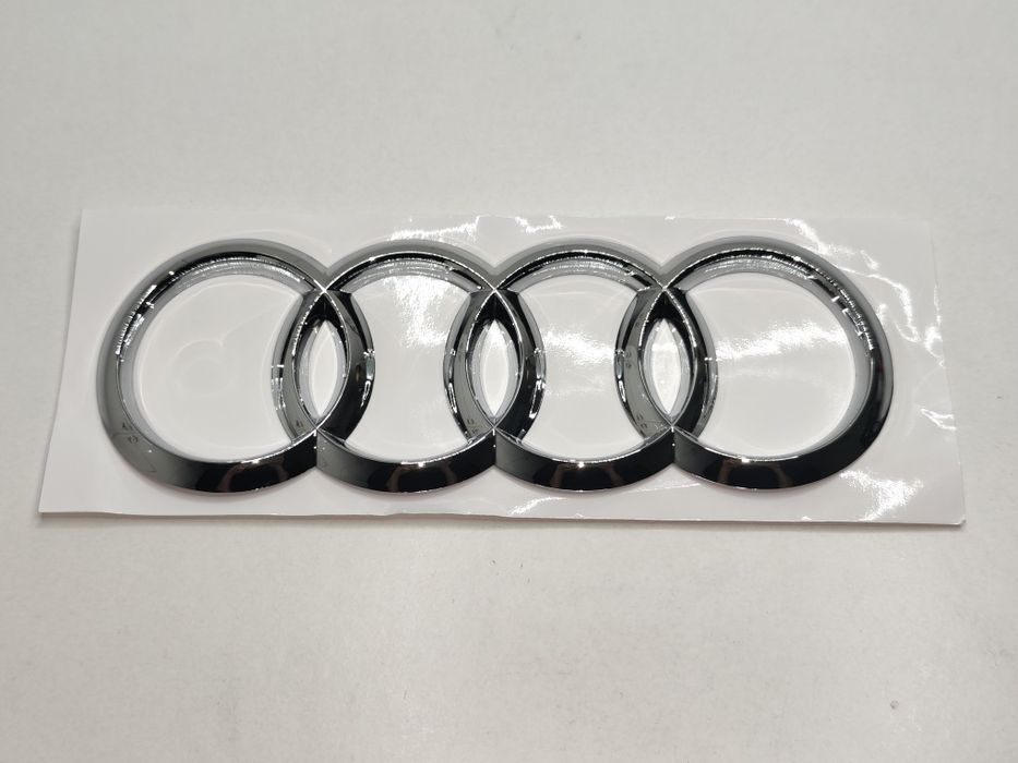 Emblema Letras Audi 202mm 20.2cm S Símbolo Logo Mala Traseira Curvo Côncavo Modelo Q-3 Q-5 Q-7 A-6 Avant Cromado Novo