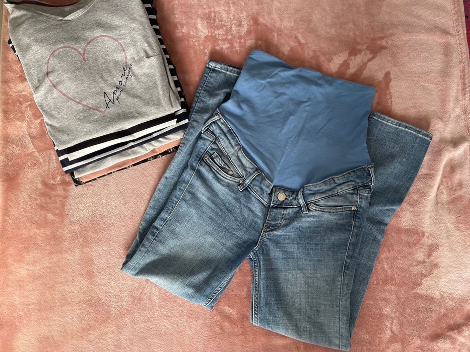Spodnie ciążowe MAMA Skinny Ankle Jeans H&M rozmiar 34