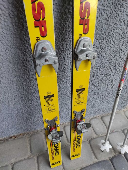 Narty dziecięce Atomic ASP Racing Pro 100 wiązania + kijki Przeworsk