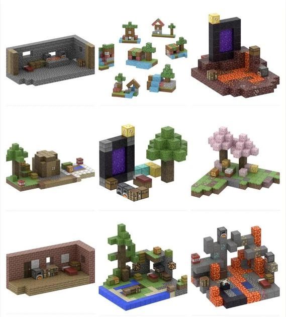 Магнітний конструктор minecraft Magnetic 143 деталі пригоди у печері