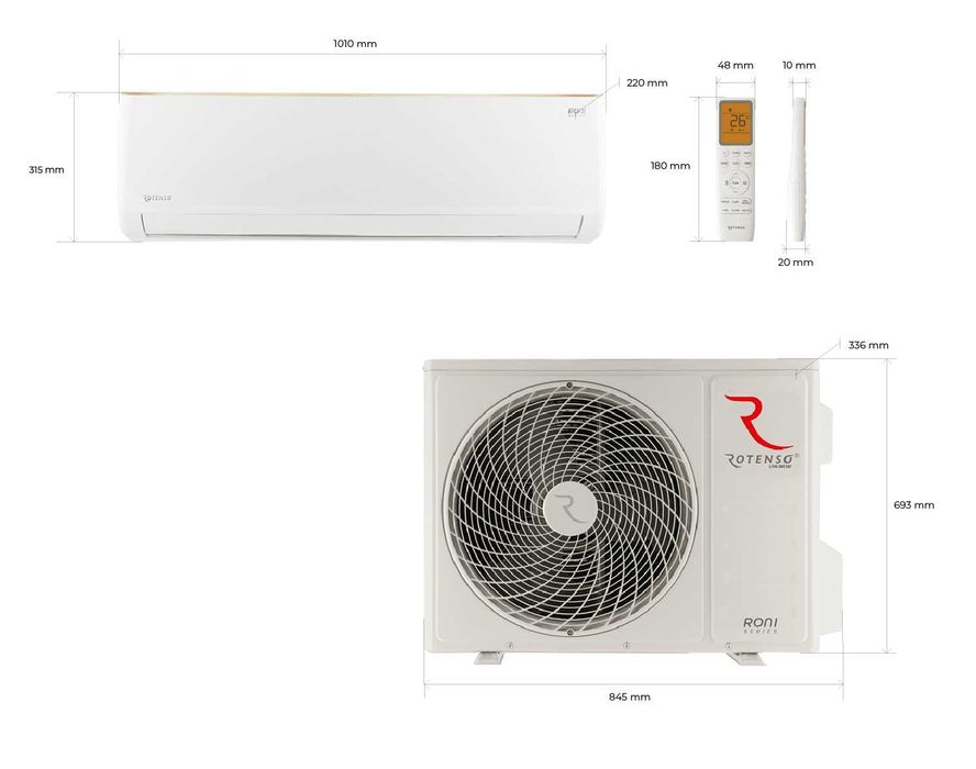 Klimatyzacja, klimatyzator Rotenso Roni X, 2.6 kw