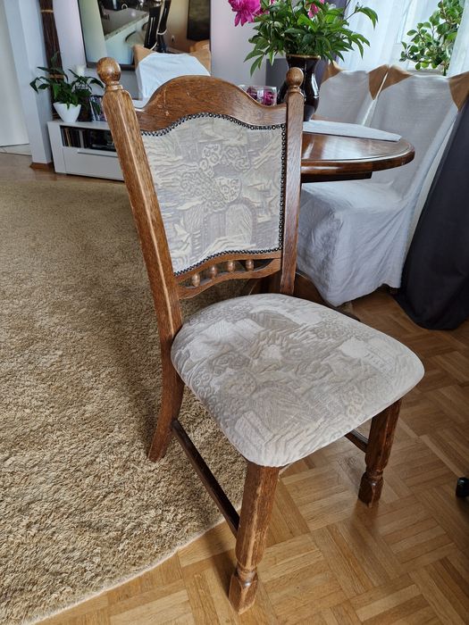 Krzesła holenderskie dębowe 6 szt.