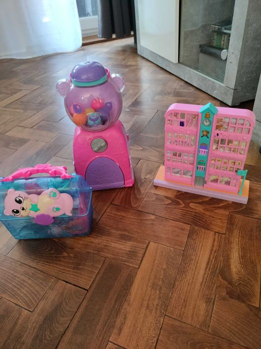Duży zestaw Polly pocket miś, lama, koala