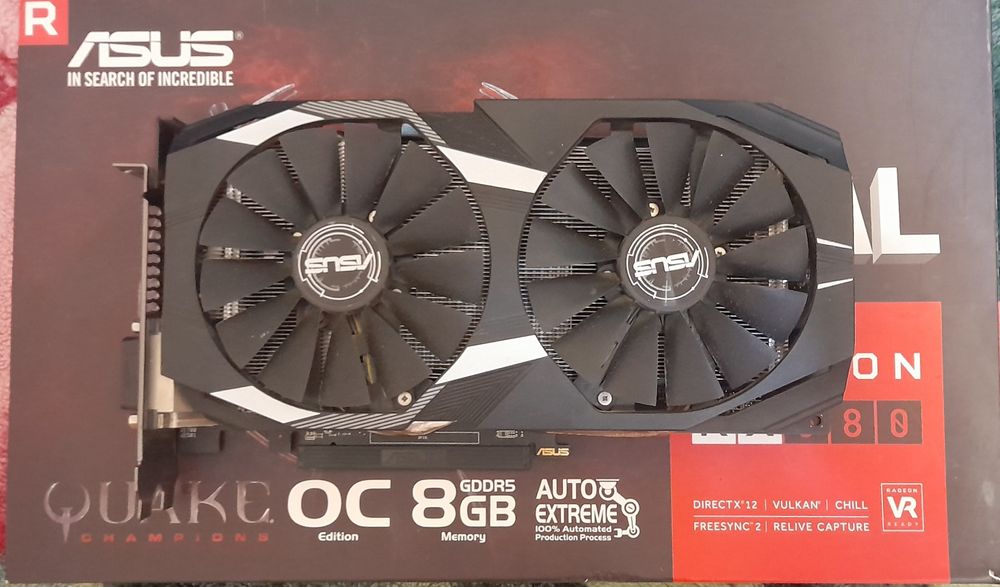 Відеокарта ASUS DUAL RX 580-8GB б/в