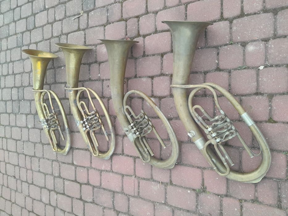 Sakshorn, saxhorn instrument 4 szt.