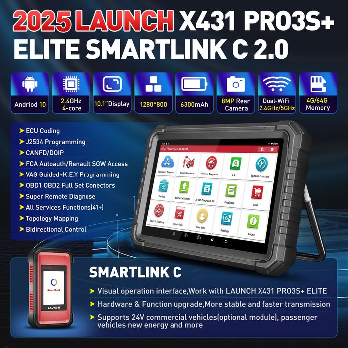 LAUNCH PRO3S+ ELITE SMARTLINK C Komputer Kodowanie Programowanie.