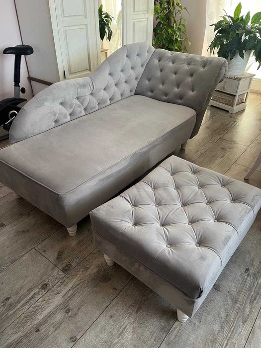 Szezlong Leżanka plus pufa