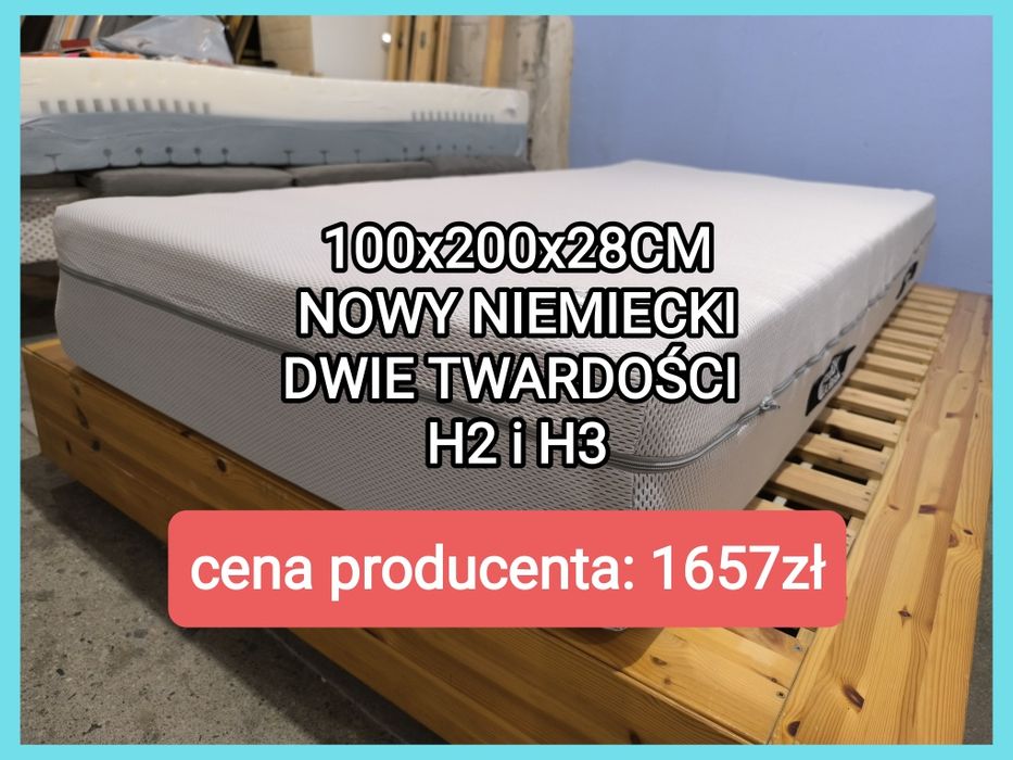 Niemiecki Materac Bett1 Bodyguard 100x200 28cm GRUBY H2 H3 2w1