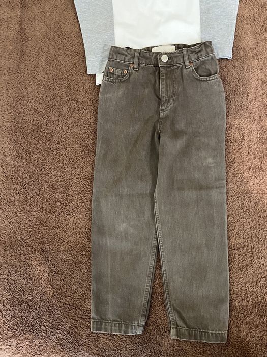 Костюм джинсы и лонгслив zara 122;джинсы коричневые zara,реглан zara,коричневые джинсы