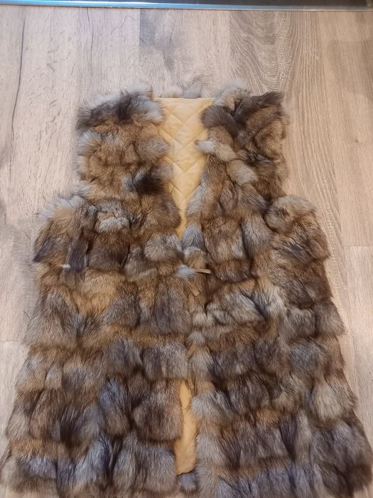 Kamizelka naturalne futro królik