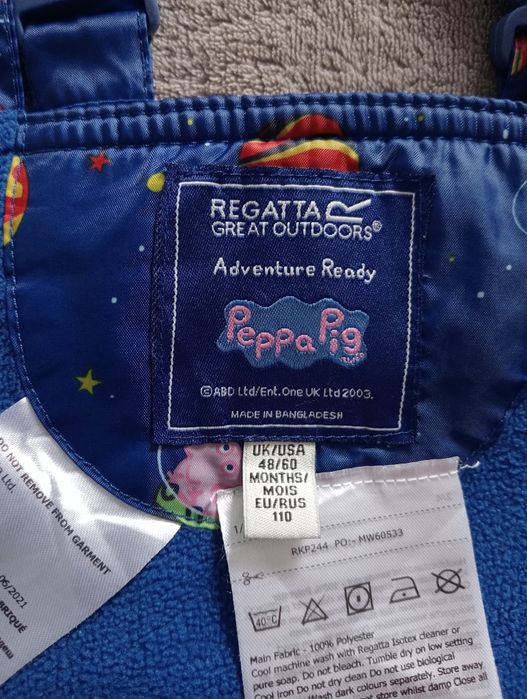 Штани комбінезон на флісі 110 р. весна  Regatta дощовик напівкомбінезо