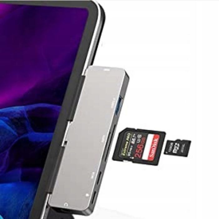 hub adapter 7W1 ipad pro hdmi 4K USB-C SD AUDIO