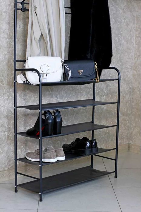 Складна вішалка 156см полиця для взуття обувница вешалка для одежды