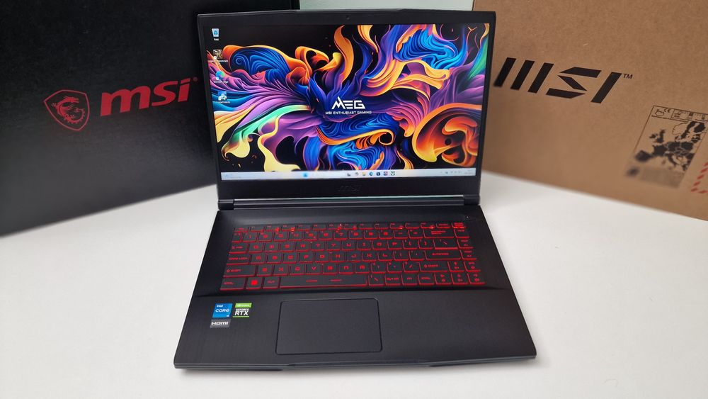 Zastaw - Gamingowy Laptop MSI RTX3050 16GB SSD - JAK NOWY