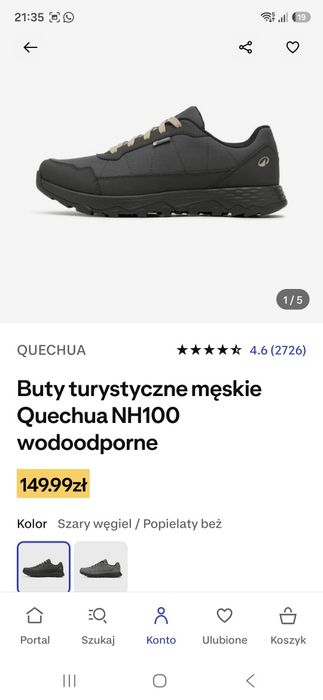 Buty turystyczne quechua wodoodporne rozmiar 39