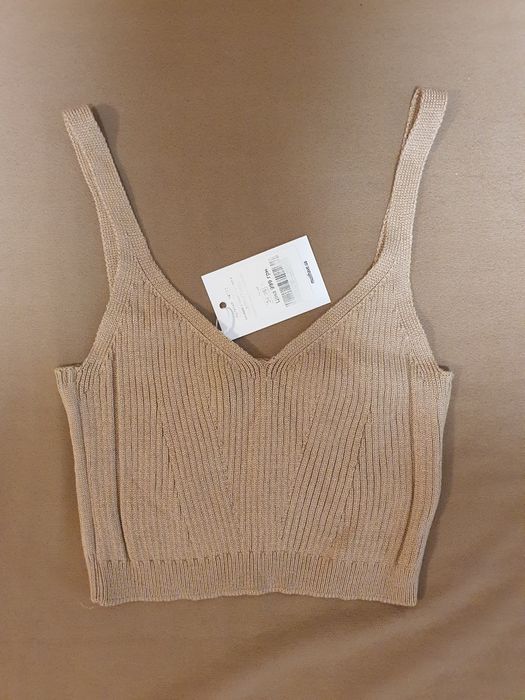 Топ в рубчик трикотажний must have S zara