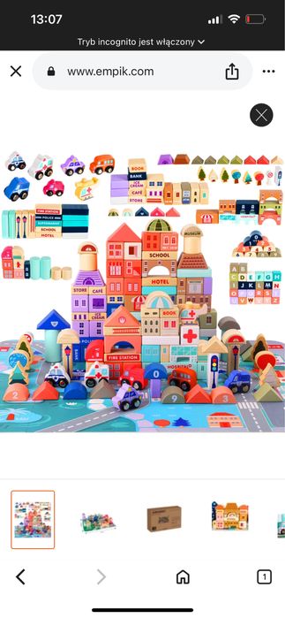 Klocki Miasto Drewniane Auta Zestaw + puzzle