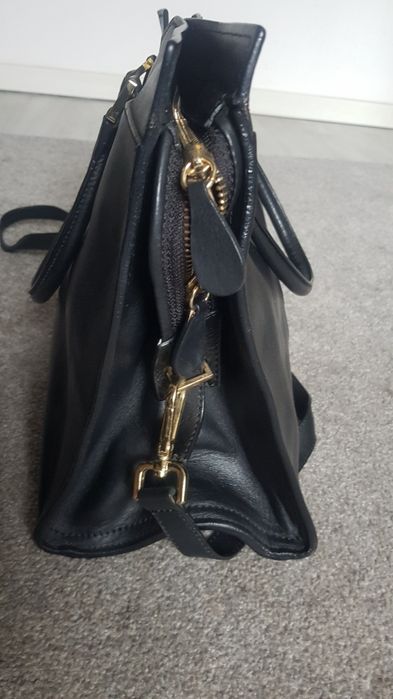 Wloska torebka made in italy skóra czarna