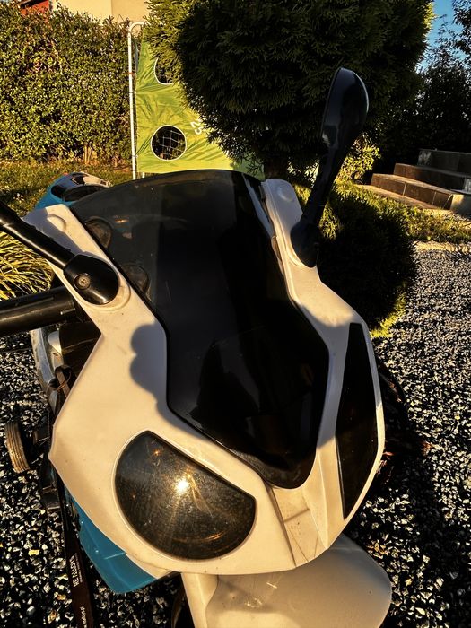 Sky blue Motocykl,  motor BMW S1000 RR na akumulator,  na licencji
