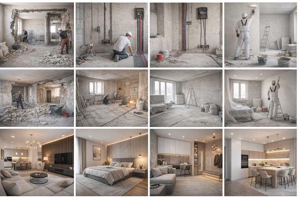 Ремонт квартир під ключ. Контроль, звіти, прозорий кошторис