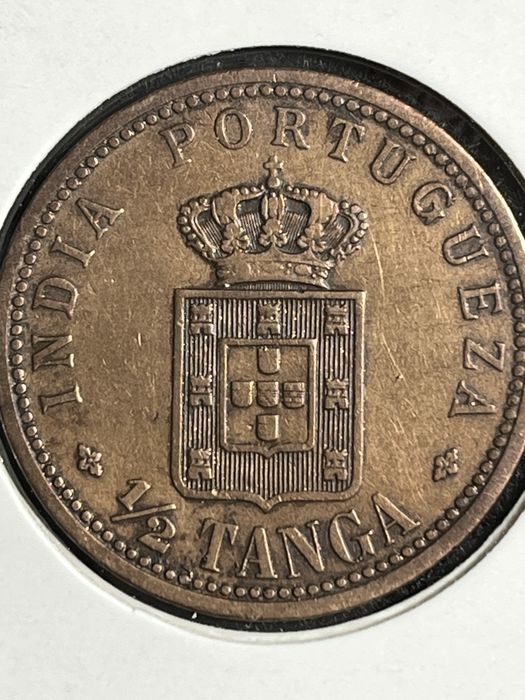 Monarquia INDIA - D. Carlos I 1/2 Tanga 1903