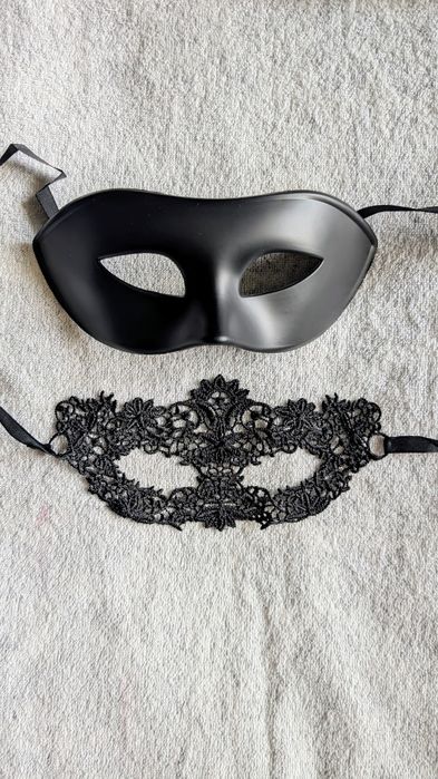 Набор черные карнавальные маски на вечеринку казанова маска Halloween