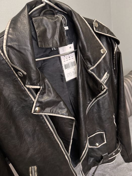 Куртка, косуха, шкірянка жіноча, оверсайз