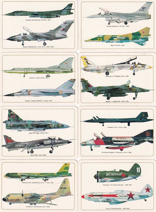 Calendários - Aviões de guerra (completa)