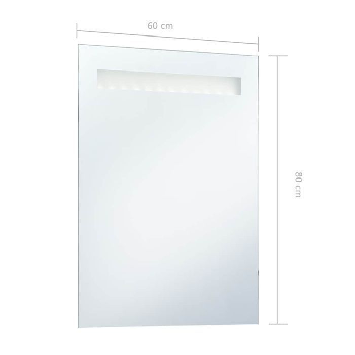 Vidaxl Ścienne Lustro Łazienkowe Z Led, 60 X 80 Cm
