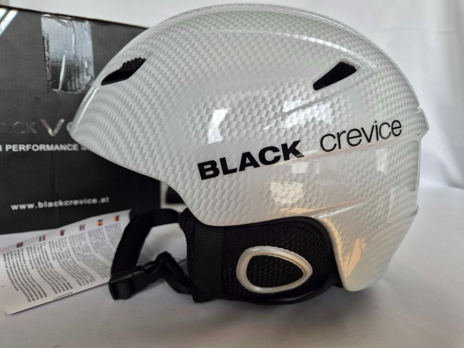 Kask narciarski Black Crevice Kitzbuhel Shiny White Carbon M 57-58cm