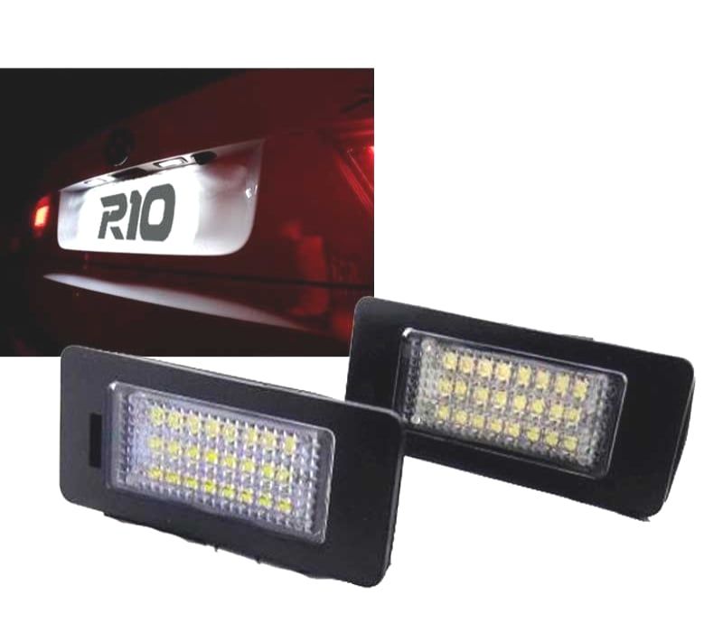 LUZES MATRÍCULA AUDI Q5 A4 A5 A1 TT VOLKSWAGEN VW PASSAT B6 KOMBI SKODA CANBUS LED BRANCO PURO