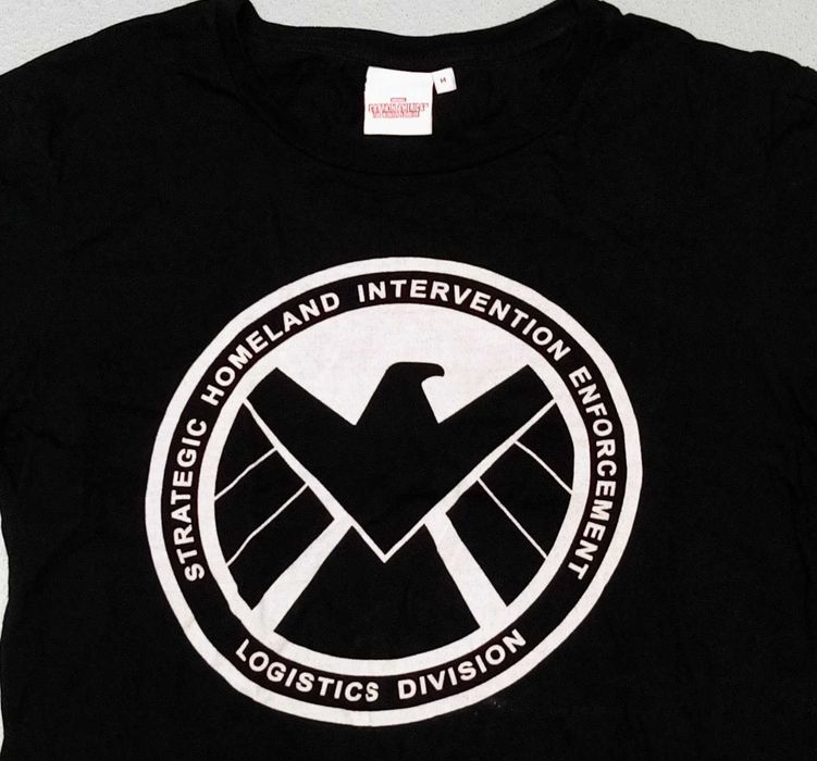 R) MARVEL Kaptain America koszulka z logo Roz.S/M