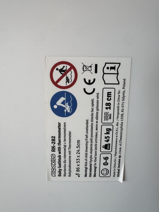 Wanienka niemowlęca i kosz angelcare