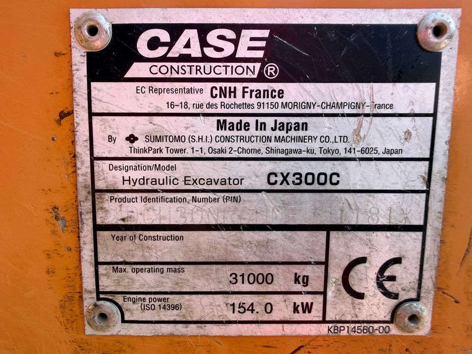 Case CX300C 2013 Escavadora de Rastos