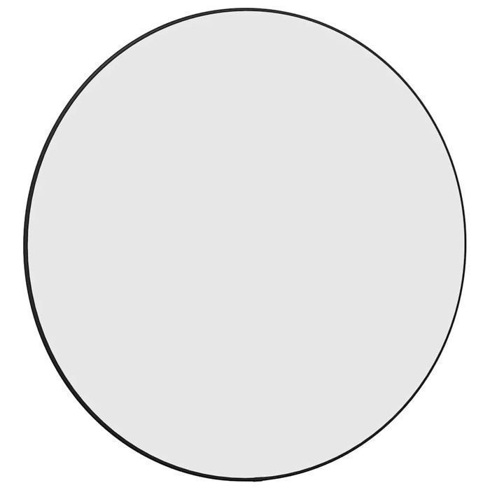 Lustro Ścienne, Czarne, Ø 60 Cm, Okrągłe