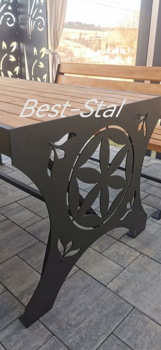 Meble tarasowe ogrodowe metalowe stalaż