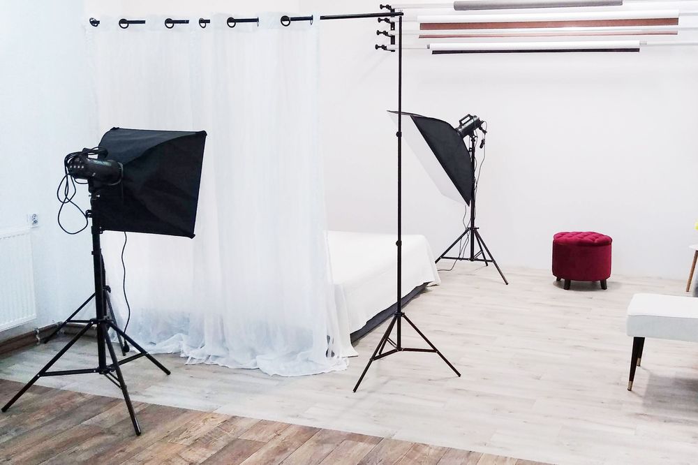 Zestaw dwóch lamp Quadralite Move 400 + 2 softboxy