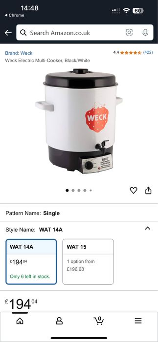 Panela Caldeira Weck com termostato