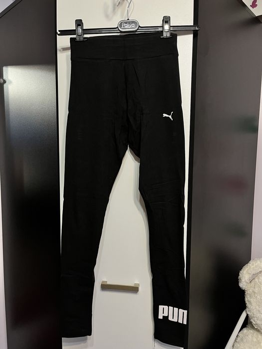 legginsy spodnie sportowe puma czarne obcisłe xs siłownia