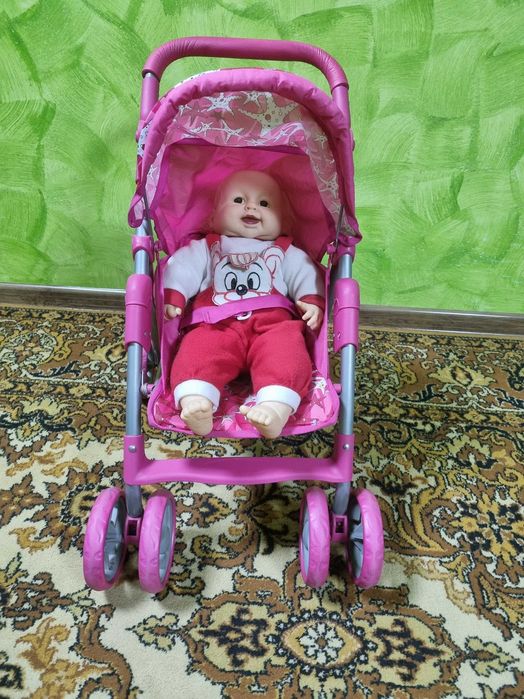 Іграшкова дитяча коляска (візочок) Melobo, Smoby та Doloni. Пупс великий.