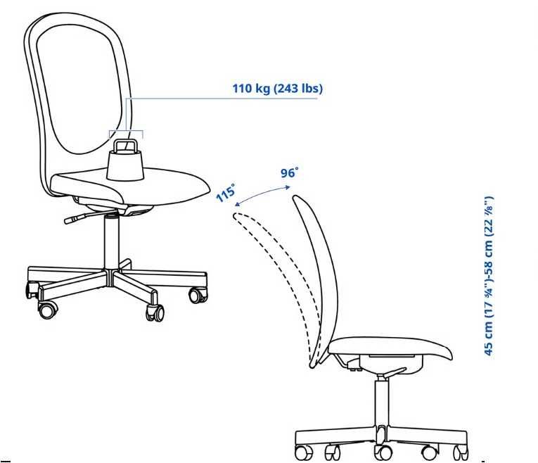 Cadeira giratória Ikea Flintan