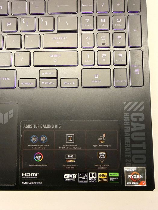 ASUS TUF Gaming A15 RTX 4060 | Ryzen 7 16GB RAM 512 GBSSD 144Hz Win11
