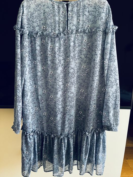 Pepe Jeans sukienka w kwiaty niebieska L