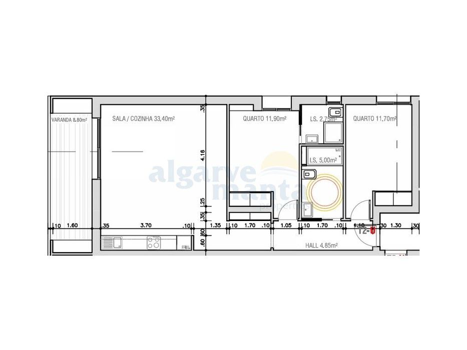 Nova construção - Apartamento T2 sito no 5º andar de um edifício - ...