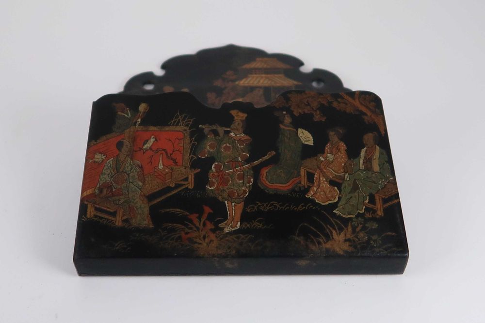 Porta Cartas Antigo Lacado China - Grande Porte 11 cm